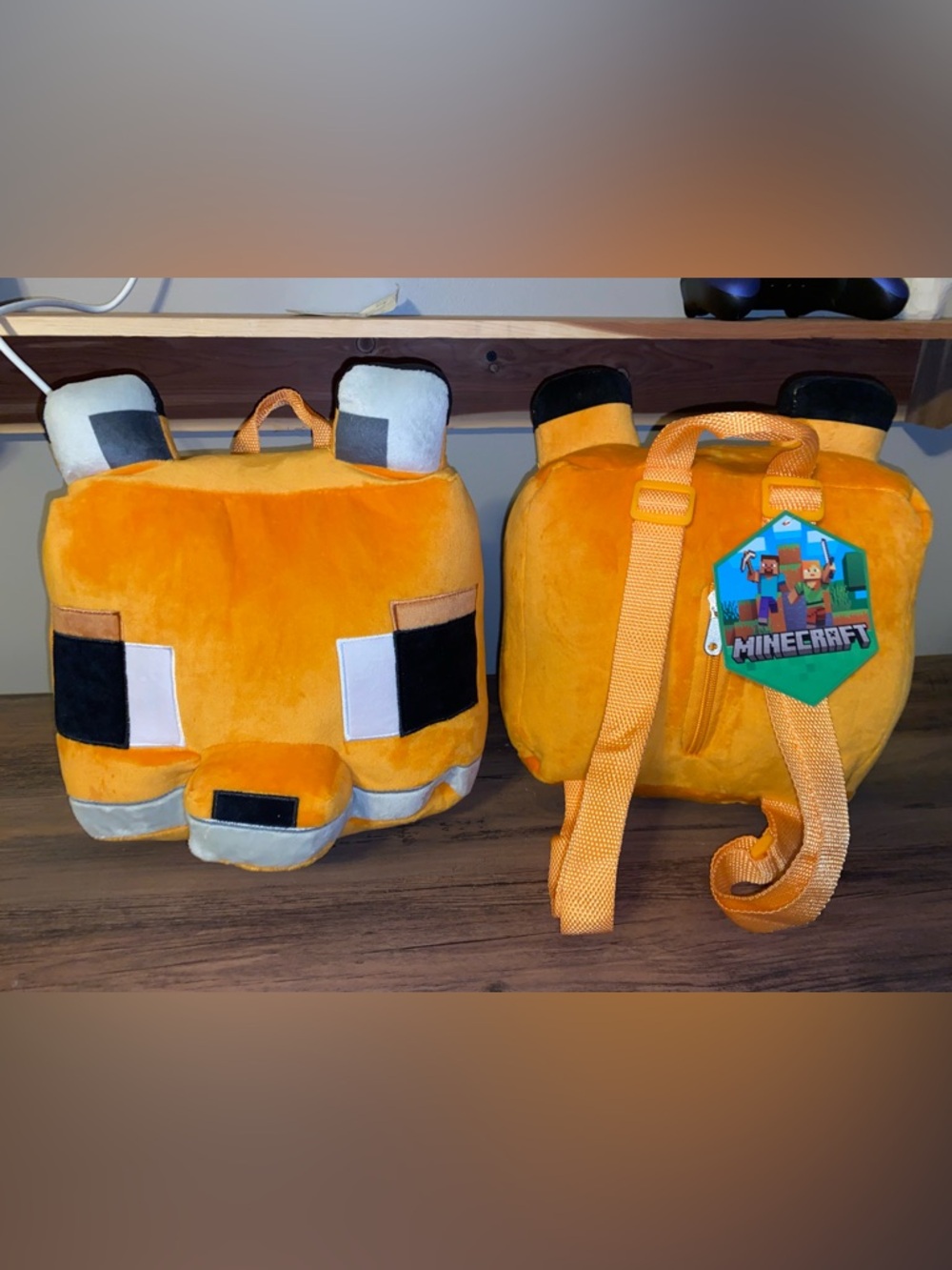 ONE Plush Fox Minecraft Character Backpack